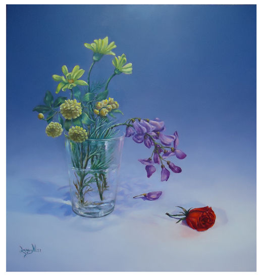 Flores Silvestre Oil Panel Still Life Paintings