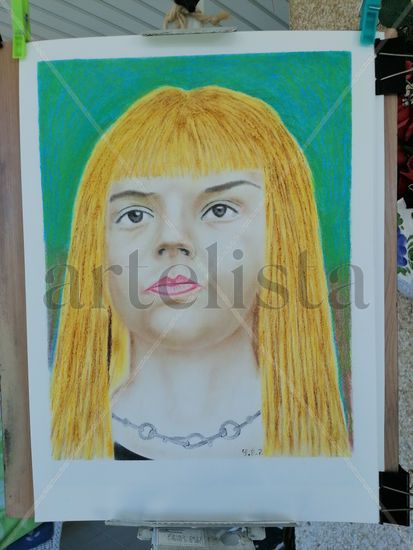 Actric Pastel Paper Portrait