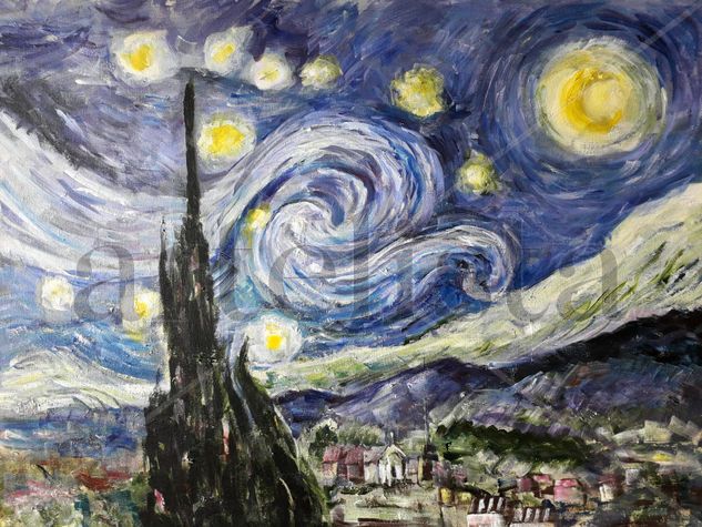 "Nit estrellada" de Van Gogh Acrylic Canvas Landscaping