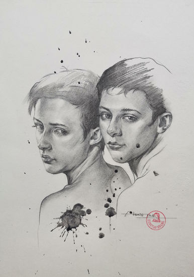 Portrait of men Pencil