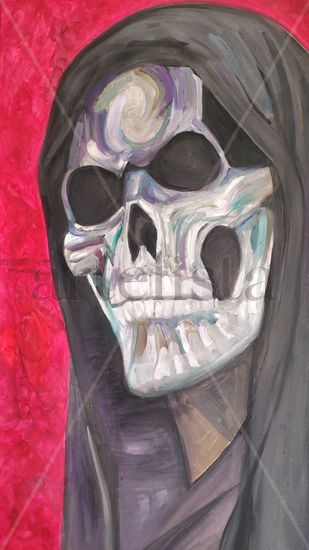 Máscara de calavera Óleo Lienzo Retrato