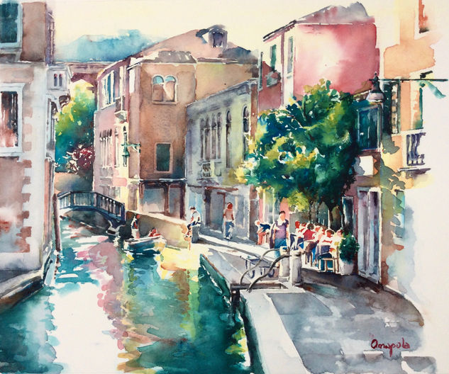 Fondamenta del Fornier Watercolour Paper Marine Painting