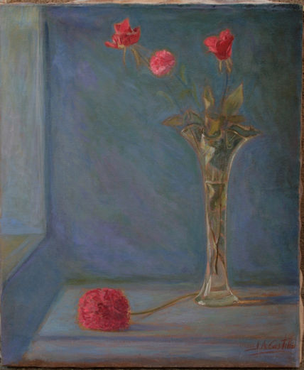 "Florero con flores"
