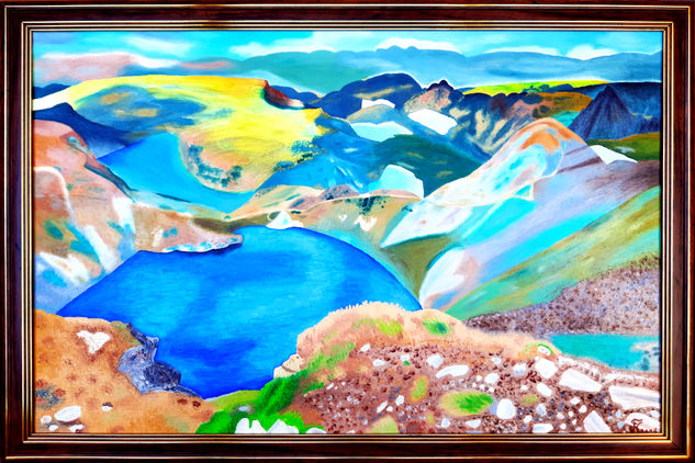 The seven rila lakes Oil Canvas Landscaping