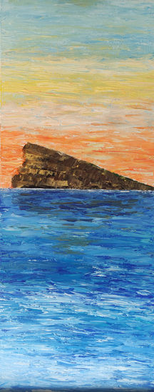 Isla de Benidorm 2021 Acrylic Canvas Marine Painting