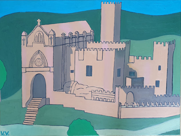 Castillo de Javier (Navarra) Oil Canvas Landscaping