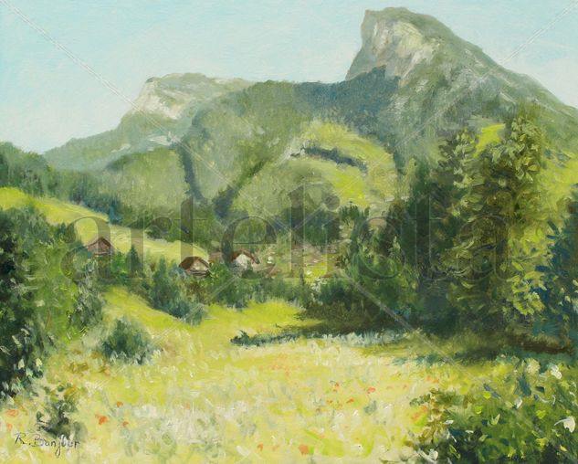 Saint Hughes in Chartreuse Óleo Tabla Paisaje