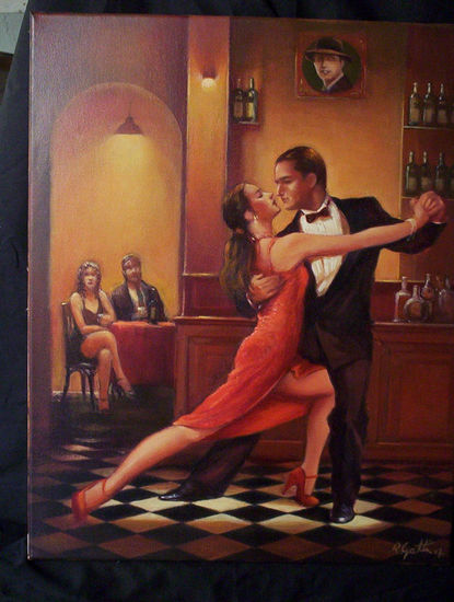 Gardelito tango Oil Canvas Others