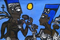 "Los Egipcios Akenatón y Nefertiti en familia bajo el sol".