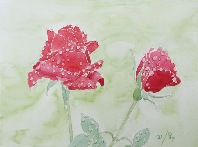 Lluvia Watercolour Paper Floral Painting