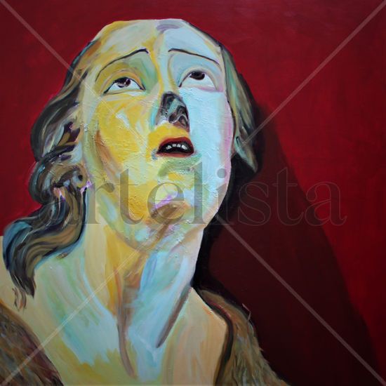 Dolorosa Oil Panel Portrait