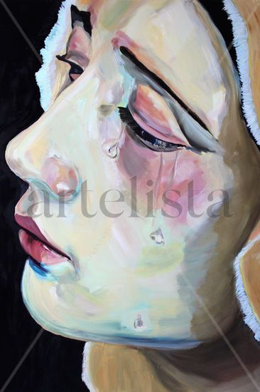 Dolorosa. Oil Canvas Portrait