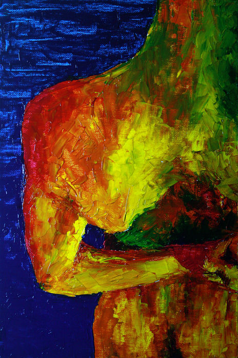 Torso sobre Azul