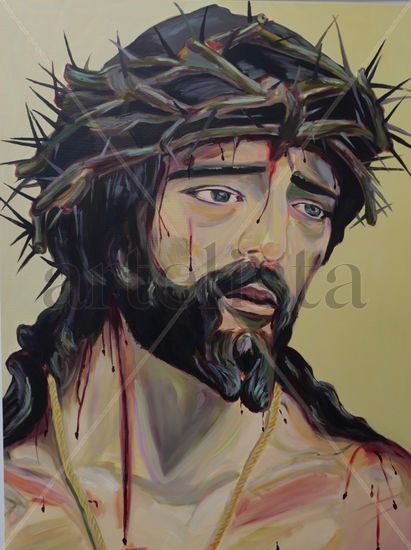 N.P Jesus del amor despojado de sus vestiduras Óleo Lienzo Retrato