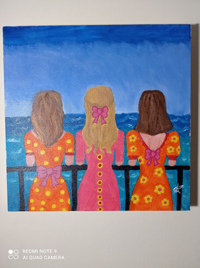 Las niñas Acrylic Canvas Figure Painting