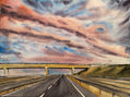 Atardecer en la carretera