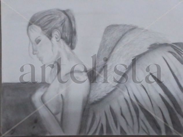 Sad Angel Draw - Art Pencil