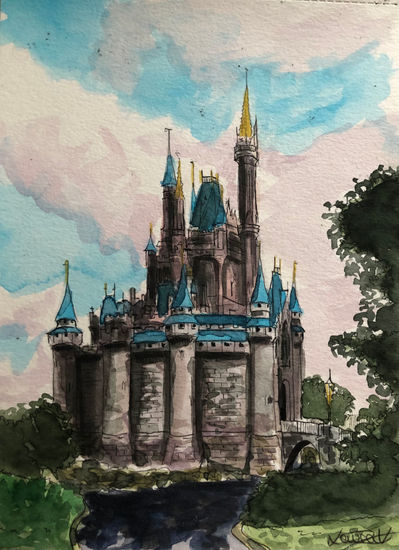 Disneyland Watercolour Paper Landscaping