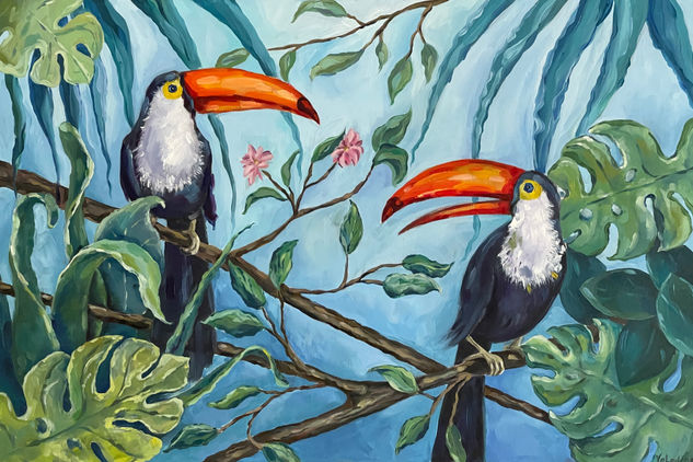 Tropics Oil Canvas Animals