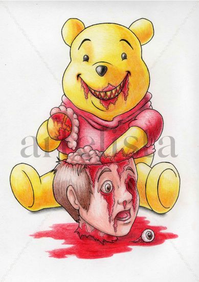 winnie pooh Técnica Mixta