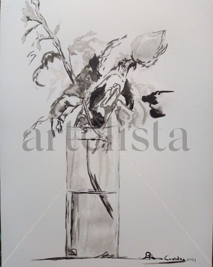 Tinteando Ink Paper Floral Painting