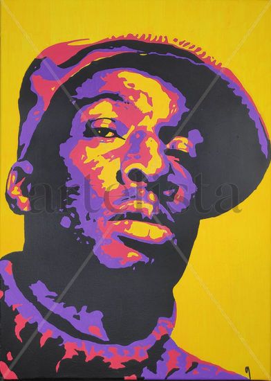 Grandmaster Flash Felt-tip pen Canvas Portrait