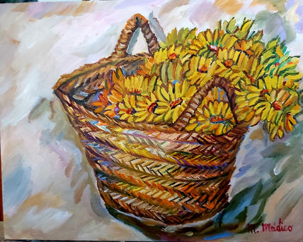 Cesta de flores ,...