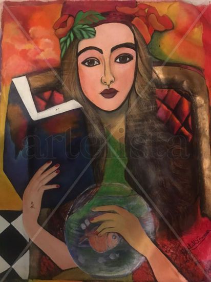 DESTINO DEL MUNDO Acrylic Canvas Figure Painting