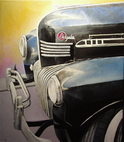 Old Chrysler Oil Canvas Others