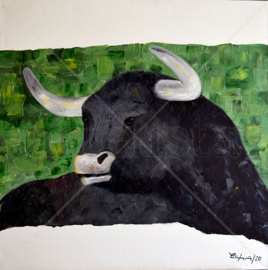 Le taureau Oil Canvas Animals