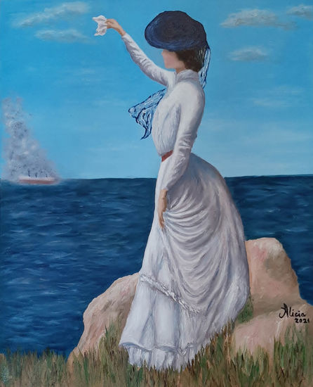 ADIÓS Oil Canvas Marine Painting