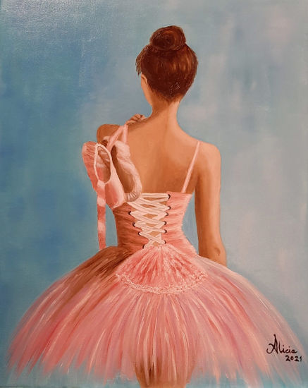 BAILARINA Oil Canvas Portrait