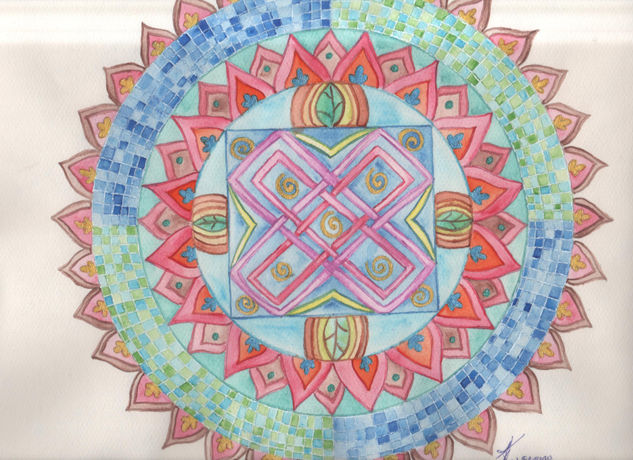 Space mandala Watercolour Paper Others