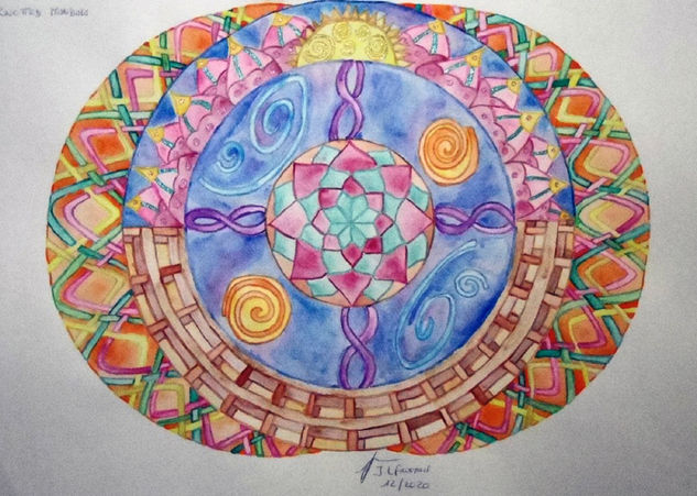 Knotted mandala Watercolour Paper Others