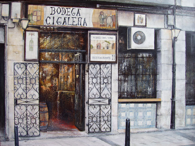 Bodega La Cigaleña-Santander Óleo Lienzo Paisaje