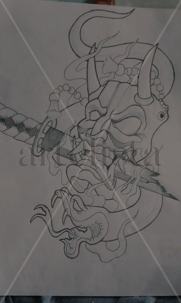 Diosa japonesa hannya de los celos y la ira