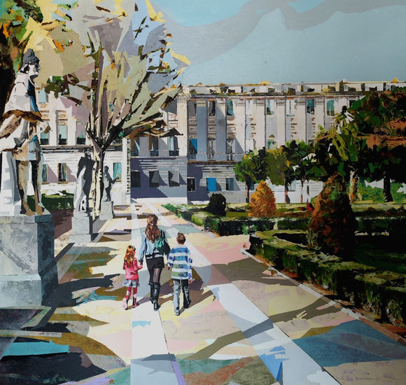 Palacio Madrid Acrylic Canvas Landscaping