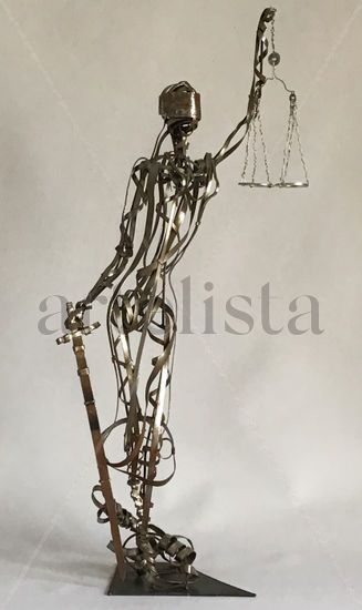 Escultura de la Justicia Iron Figurative