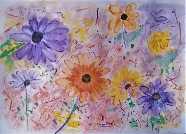 FLORS DE CAMP Watercolour Paper Floral Painting