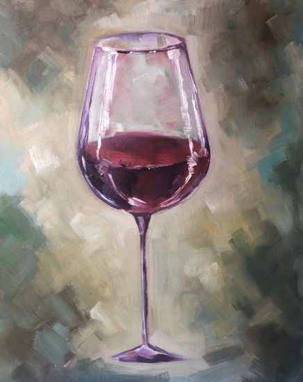 Copa de Vino Oil Canvas Still Life Paintings