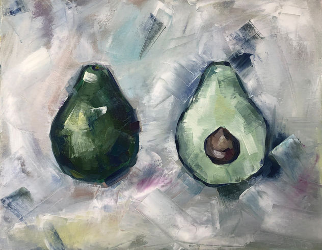 Cuadro de oleò sobre lienzo. Aguacate