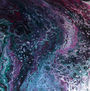 Cuadro acrílico sobre lienzo. Abstracción purpura