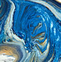 Cuadro acrílico sobre lienzo. Abstracción azul