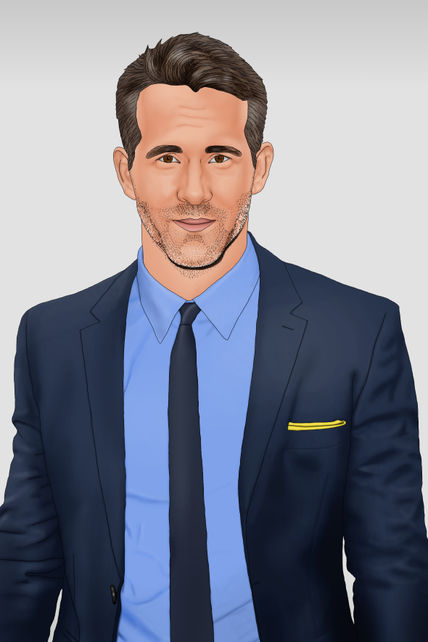 Reynolds con traje...