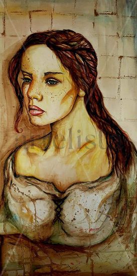 Mirada Watercolour Canvas Figure Painting