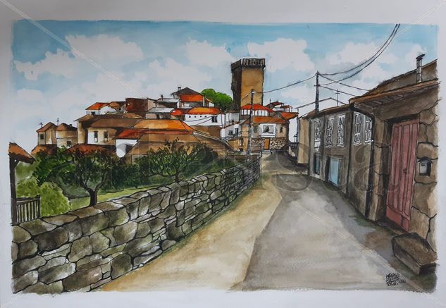 Vilanova dos Infantes Watercolour Paper Landscaping