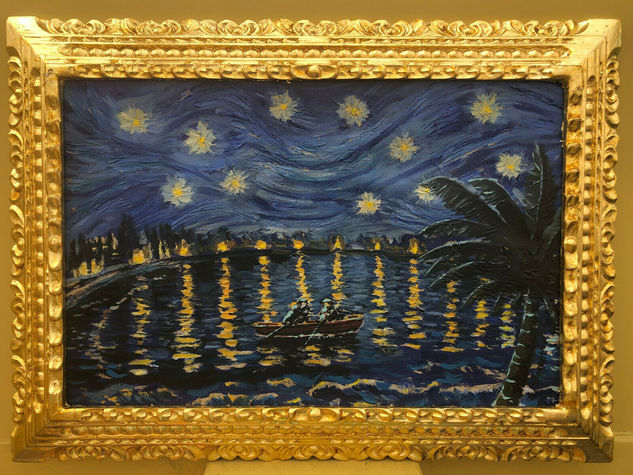 VINCENT VAN GOGH OLEO SOBRE LIENZO FIRMADO Y ENMARCADO Oil Canvas Landscaping