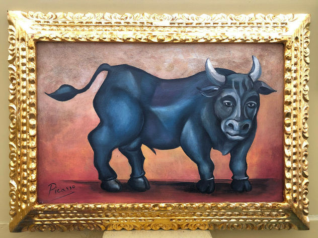 PABLO PICASSO OLEO SOBRE LIENZO FIRMADO Y ENMARCADO