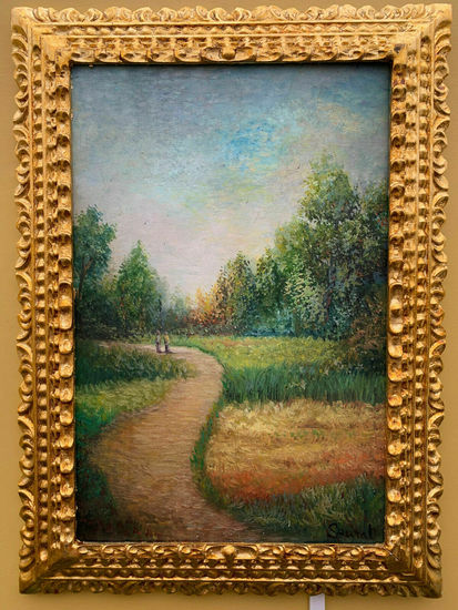 GEORGES PIERRE SEURAT OLEO SOBRE LIENZO FIRMADO Y ENMARCADO Oil Canvas Landscaping