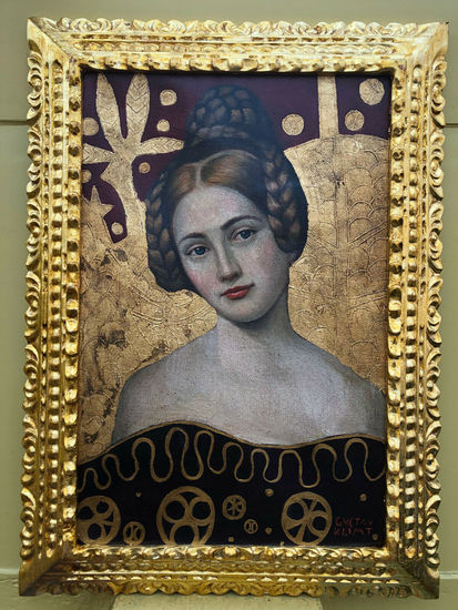 GUSTAV KLIMT OLEO SOBRE LIENZO FIRMADO Y ENMARCADO Oil Canvas Portrait